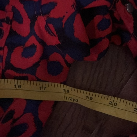 Metaphor Animal Print Red & Blue Color Dress Size 10 - Picture 12 of 12